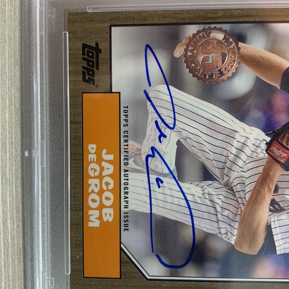 2022 Topps Update Jacob DeGrom Auto 18/50 #87BA-JD (MISC7) - Picture 3 of 4